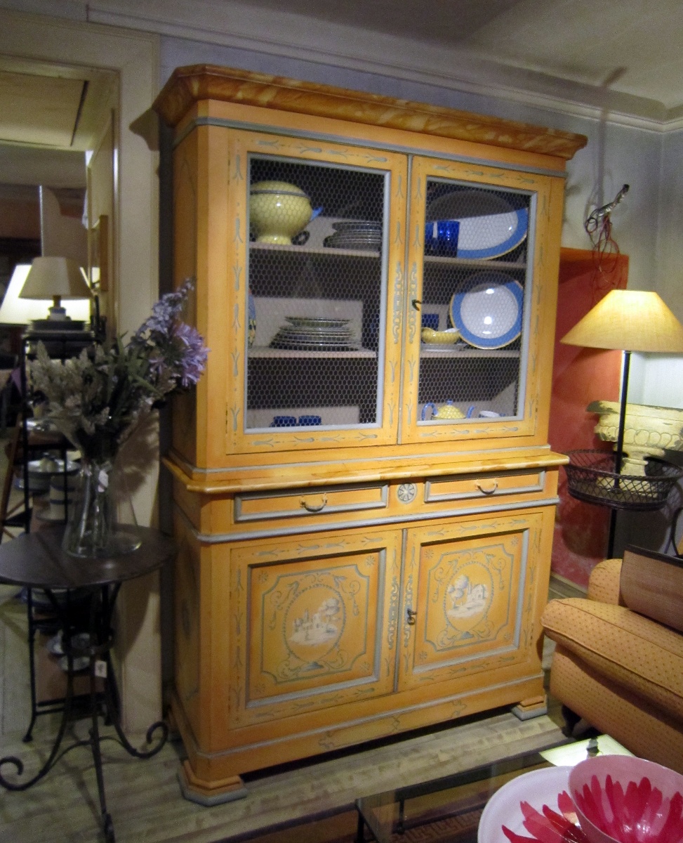 Vetrina decorata 140x46h210 